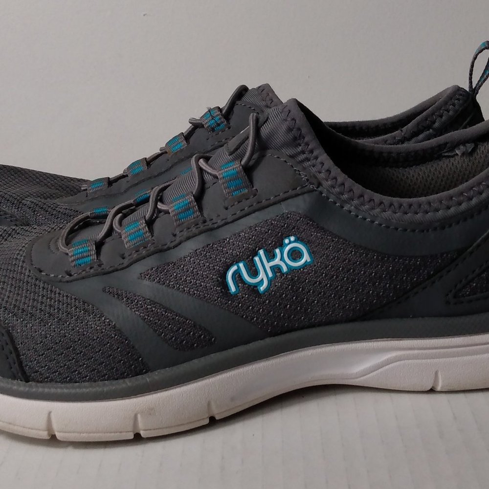Ryka Divya Women's Grey/Blue/White Sneakers Size:9.5M